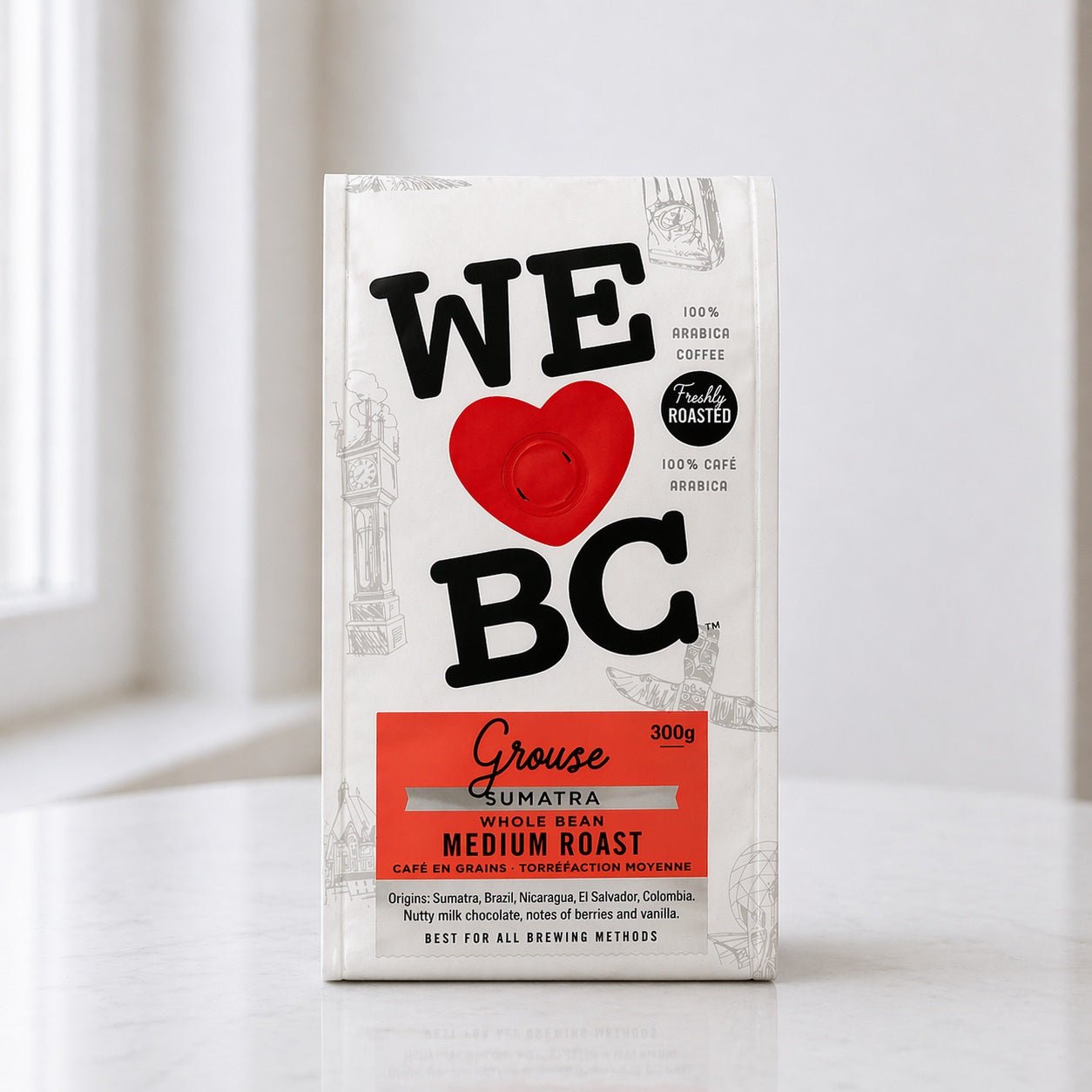 GROUSE MEDIUM ROAST WHOLE BEAN COFFEE