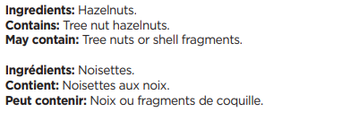 NATURAL WHOLE HAZELNUTS