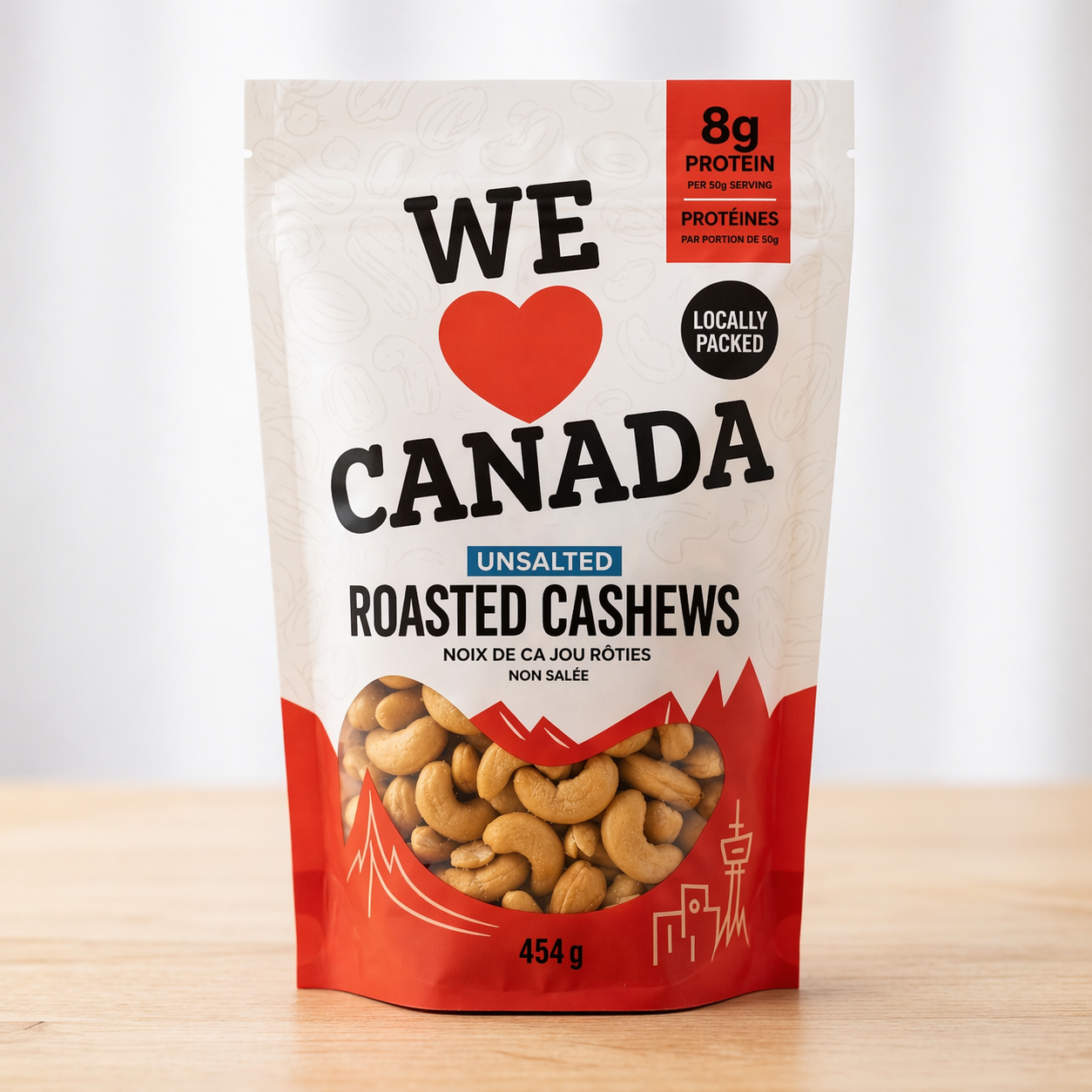 UNSALTED ROASTED CASHEWS