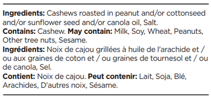 SALTED ROASTED CASHEWS